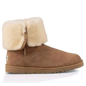 UGG Woman's Michelle Chestnut Brown Pull On Shearling Suede Boots